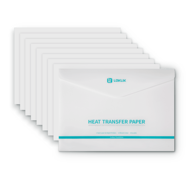 LOKLiK papier transfert thermique - foncé - paquet de 8