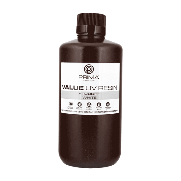 Résine UV PrimaCreator Value Tough (type ABS) - 1000 ml - Blanc