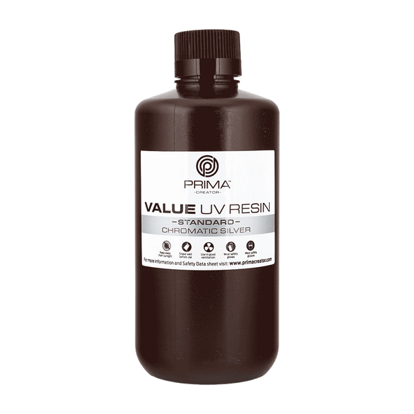 PrimaCreator Résine UV/DLP Value - 1 kg - Argent Chromatique