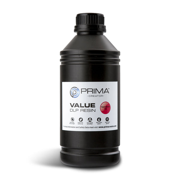 PrimaCreator Résine UV/DLP Value - 1 kg - Rouge Transparent