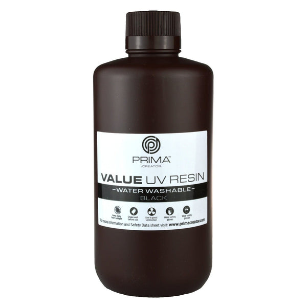 PrimaCreator Value résine UV lavable à l'eau - 1 kg - Noir