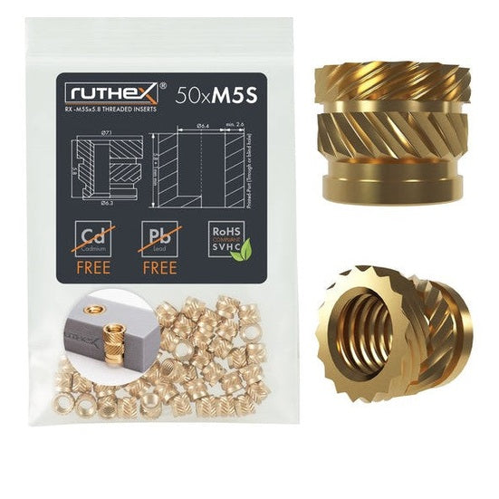Inserts filetés Ruthex M5 – Rx-M5Sx5.8 – 50 pièces