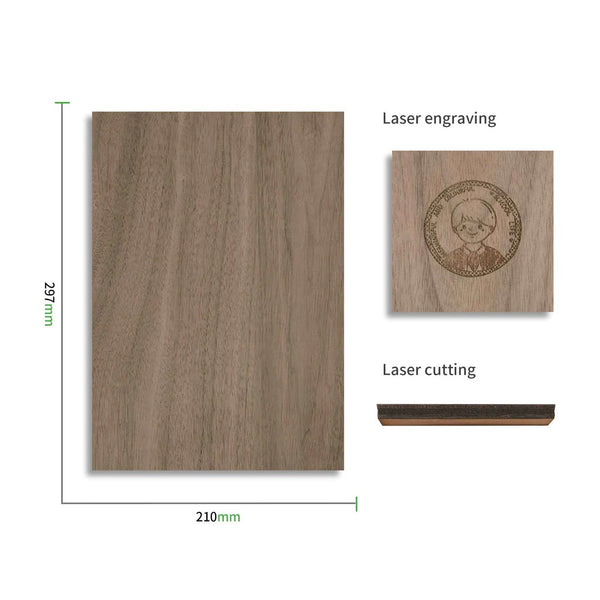 xTool 3 mm contreplaqué noyer (pack de 6)