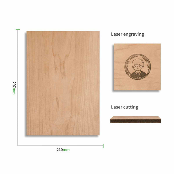 xTool 3 mm contreplaqué de cerisier Kirschbaum (pack de 6)