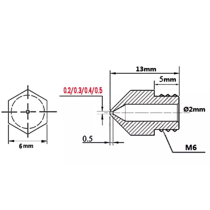 MK8 Messing Düsen 50 Stück Düsen 3ddruckboss